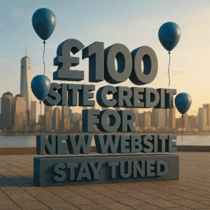 £100 site credit for new website launch